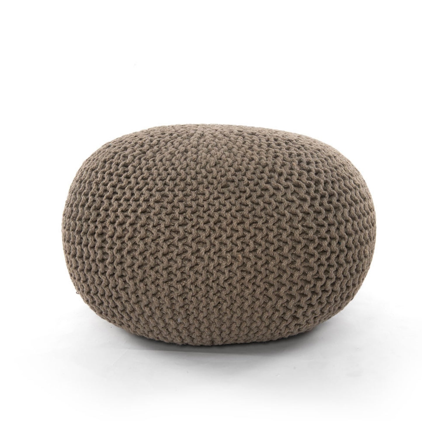 Jute Knit Poof