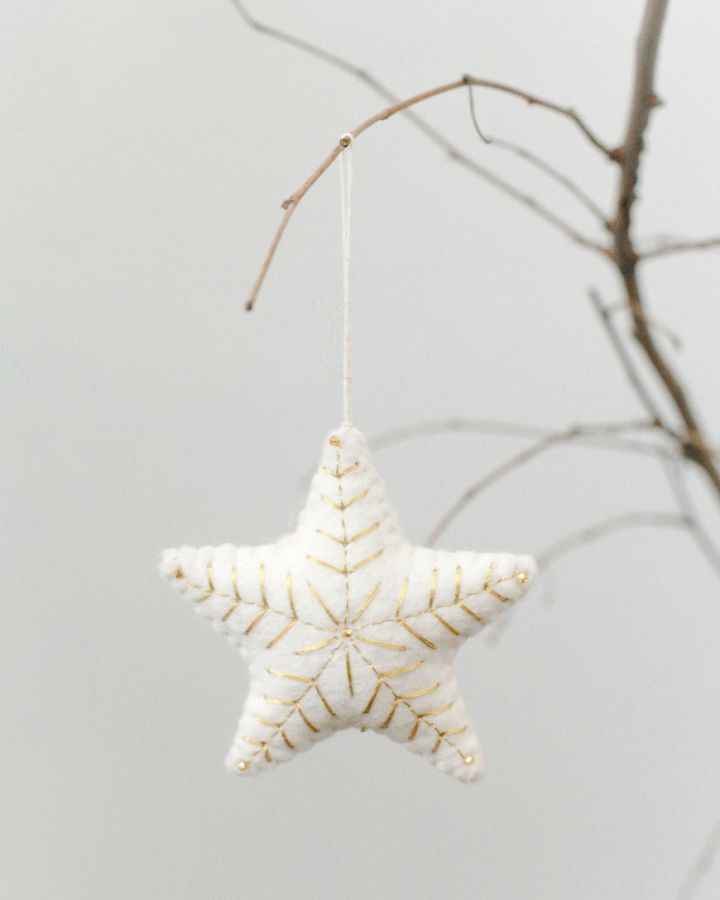 Embroidered Star Ornament