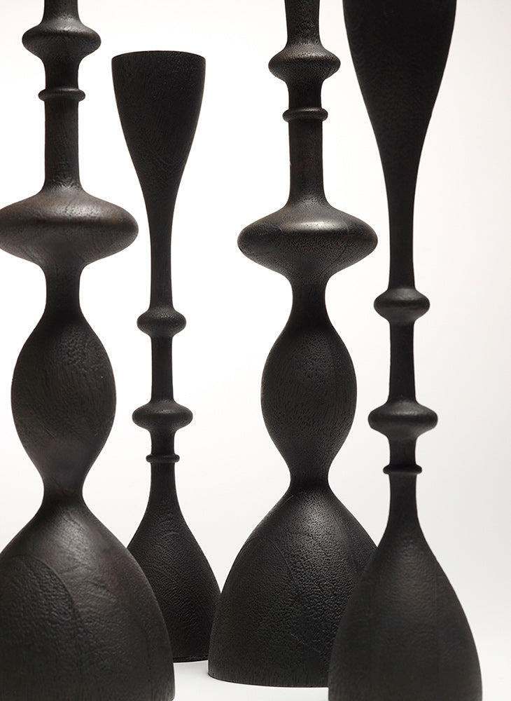 Mango Wood Wave Candleholder