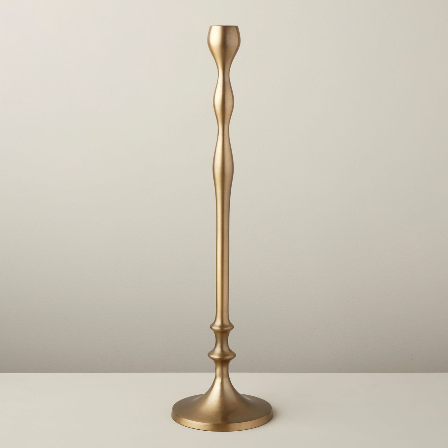 Aged Bronze Trumpet Candle Holder