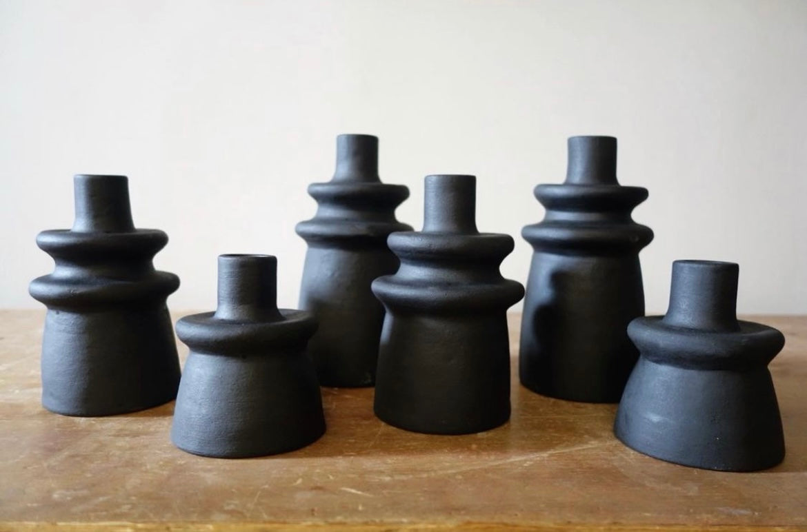 Unglazed Ceramic Taper Holders