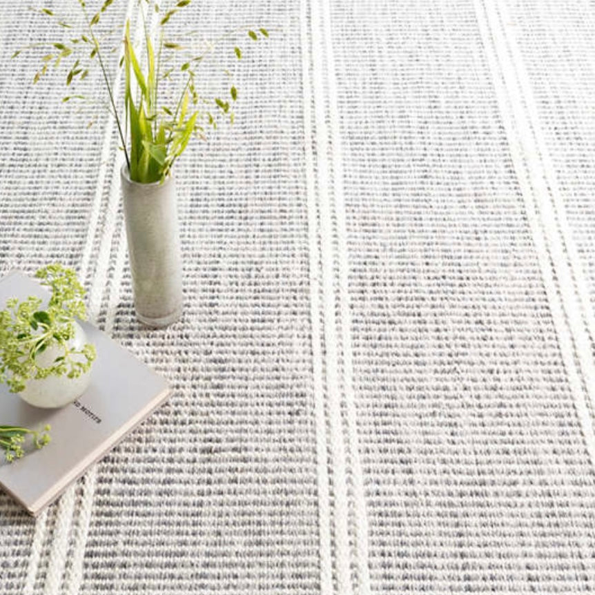 Malta Grey Woven Wool Rug