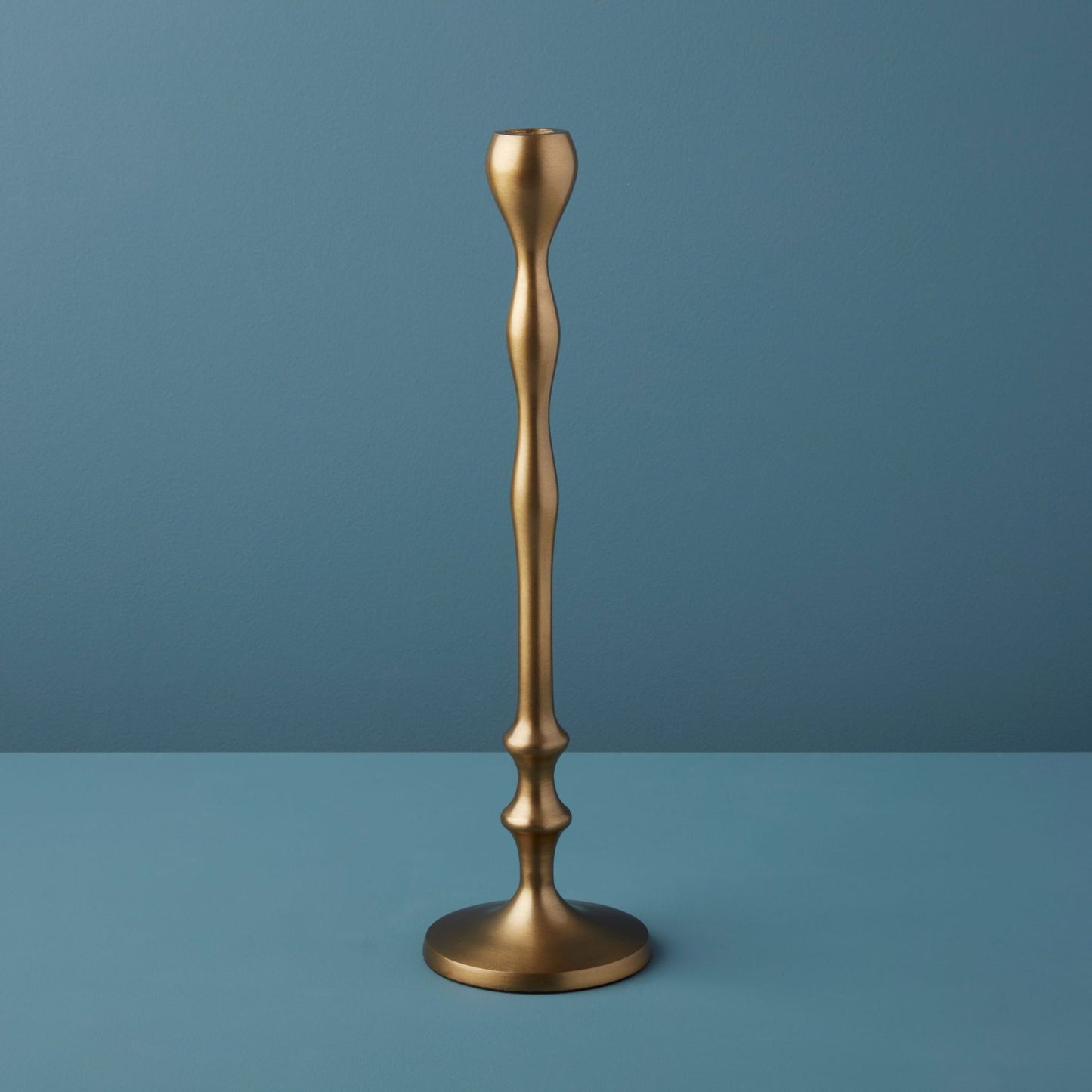 Aged Bronze Trumpet Candle Holder