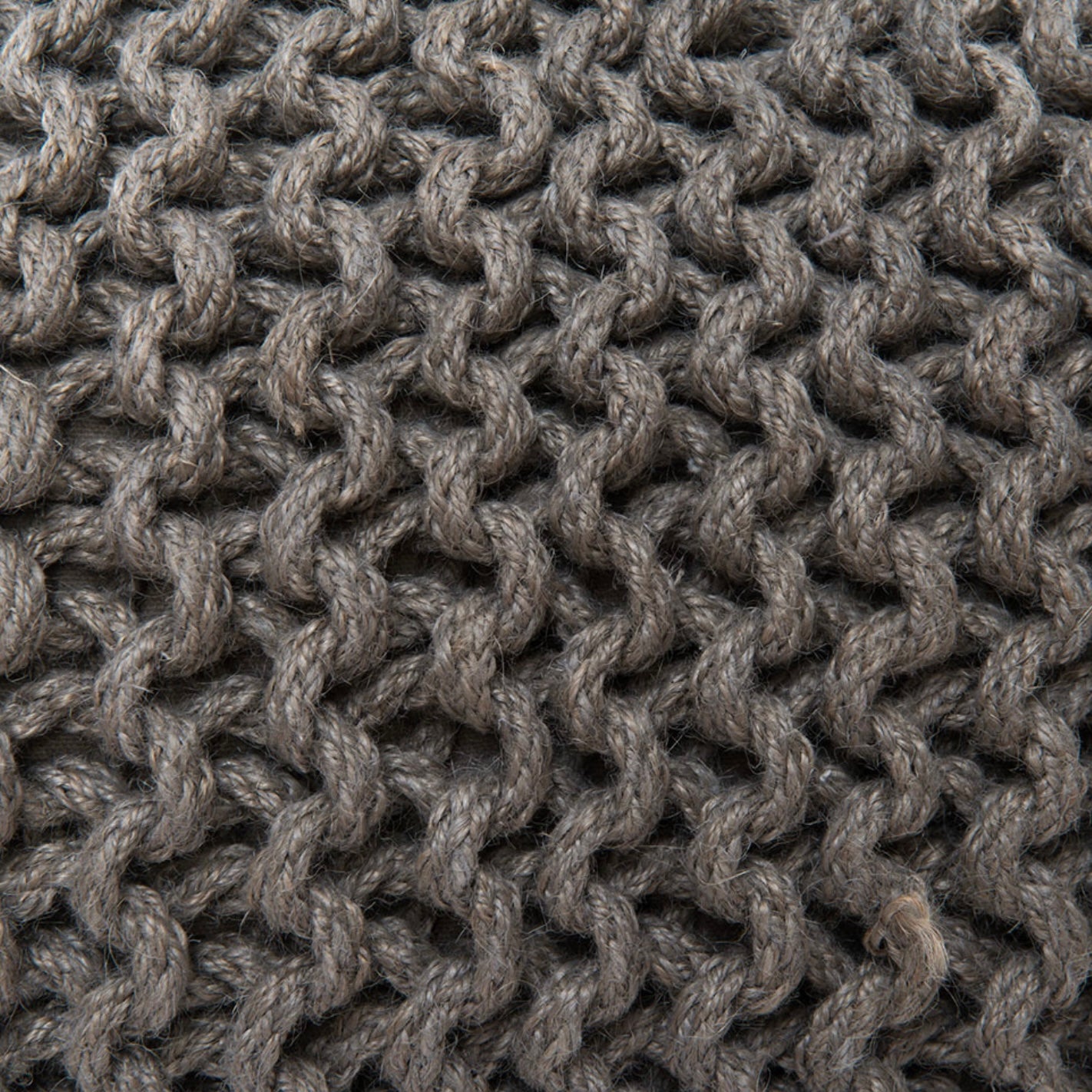 Jute Knit Poof