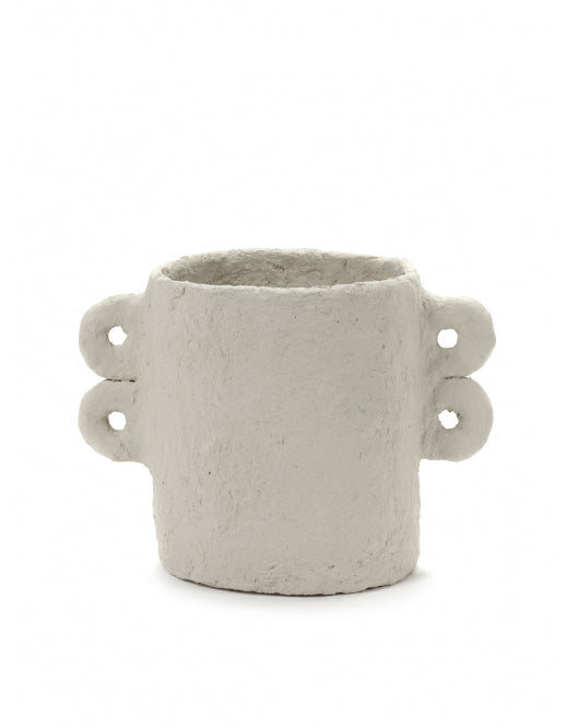 Paper Mache Pot with Double Handles