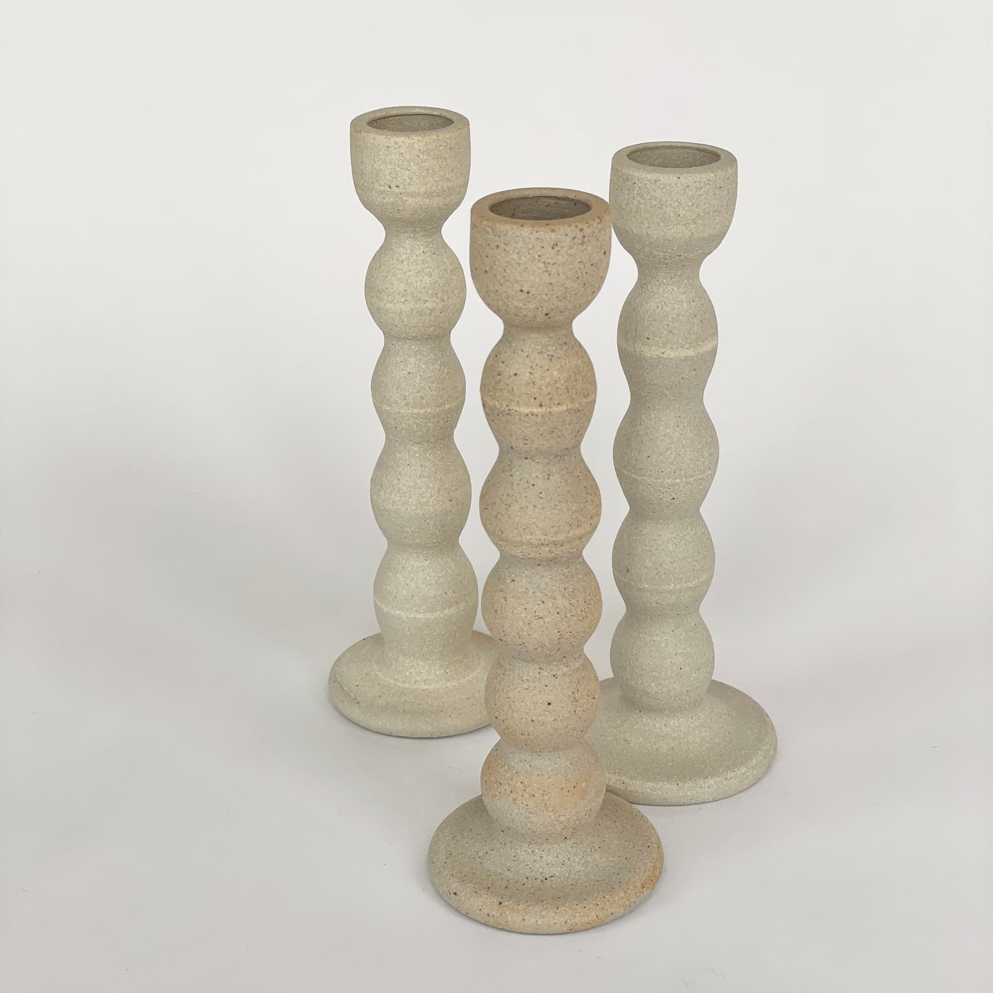 Unglazed, Ceramic Candlestickstick