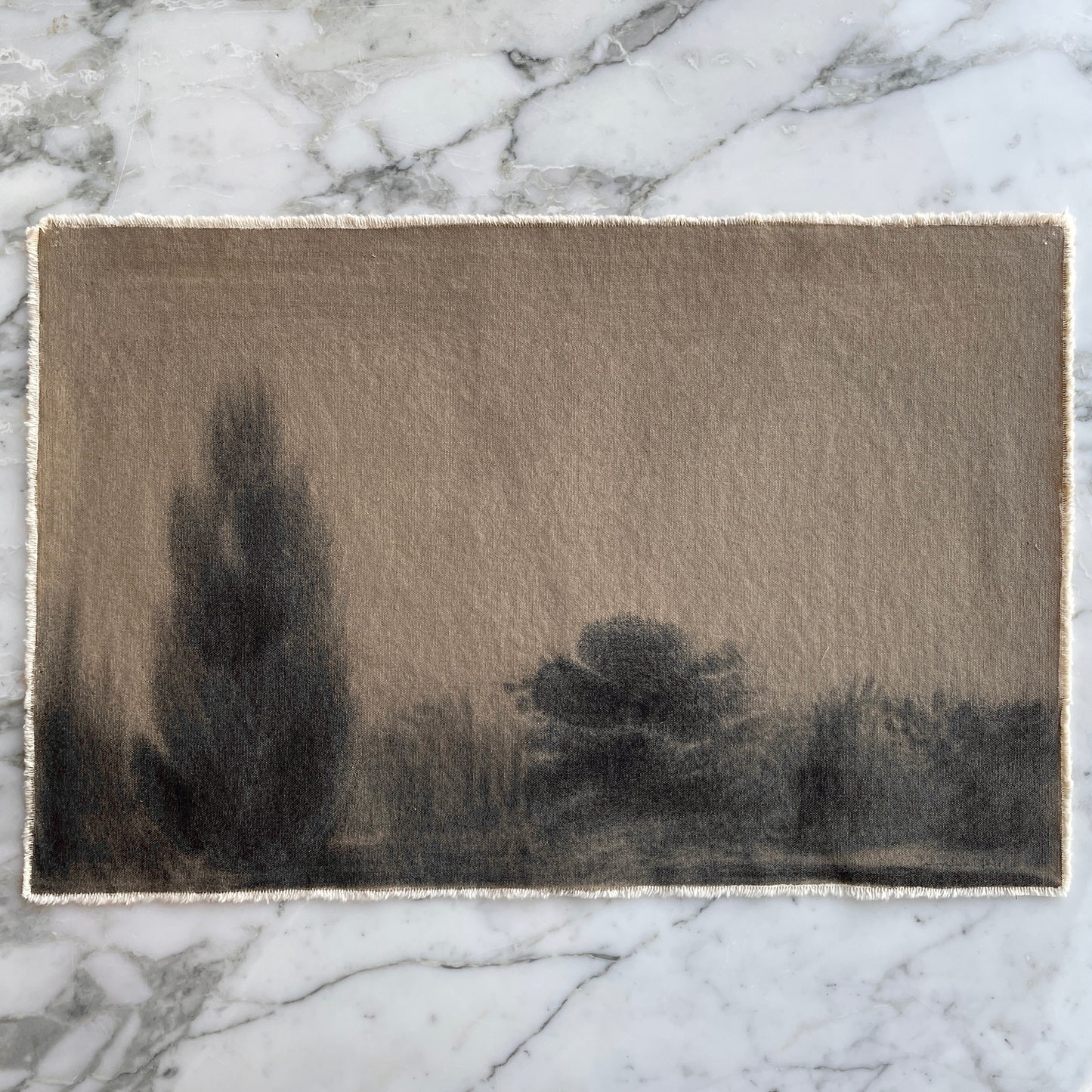 Watercolor on Raw Canvas Print