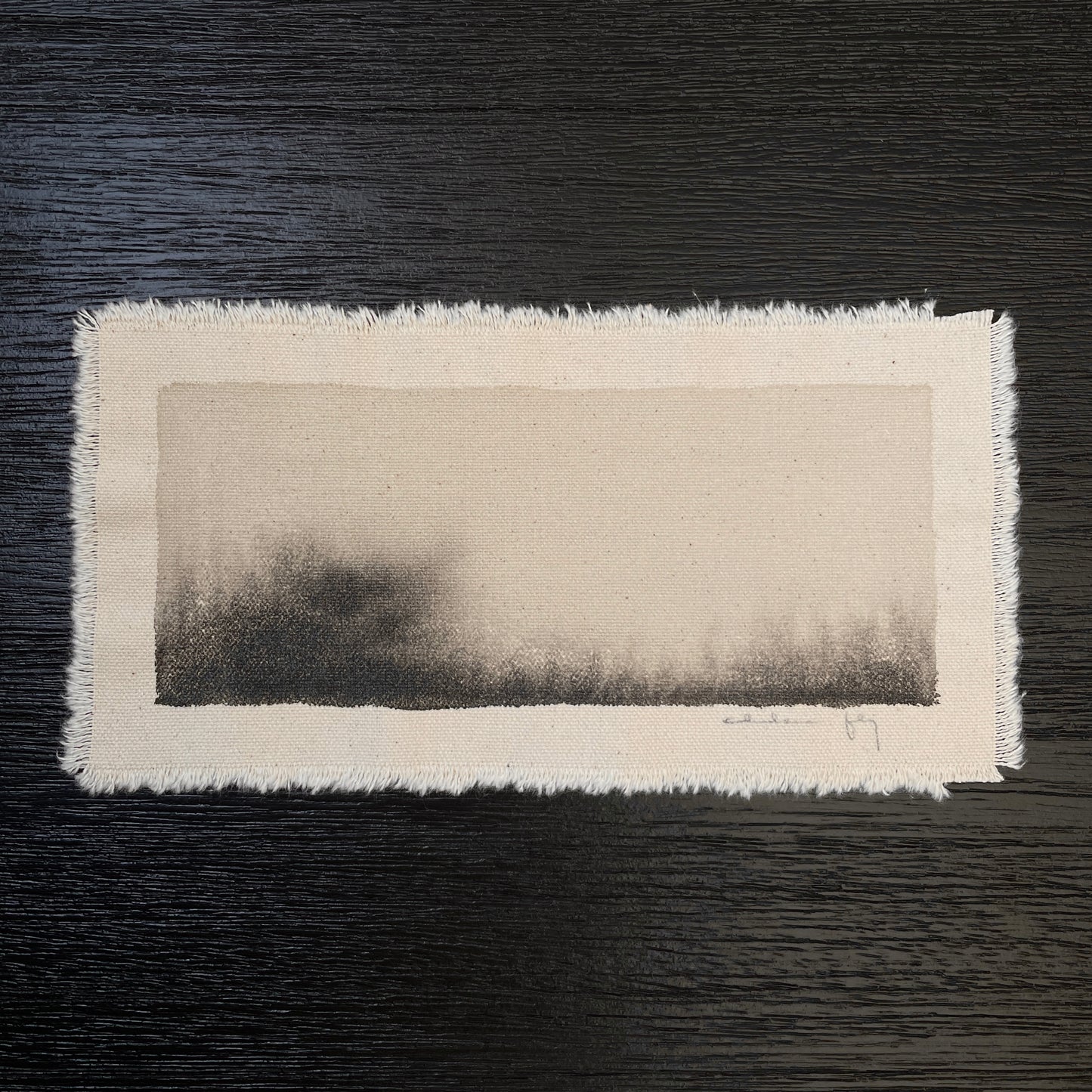 Watercolor on Raw Canvas Print