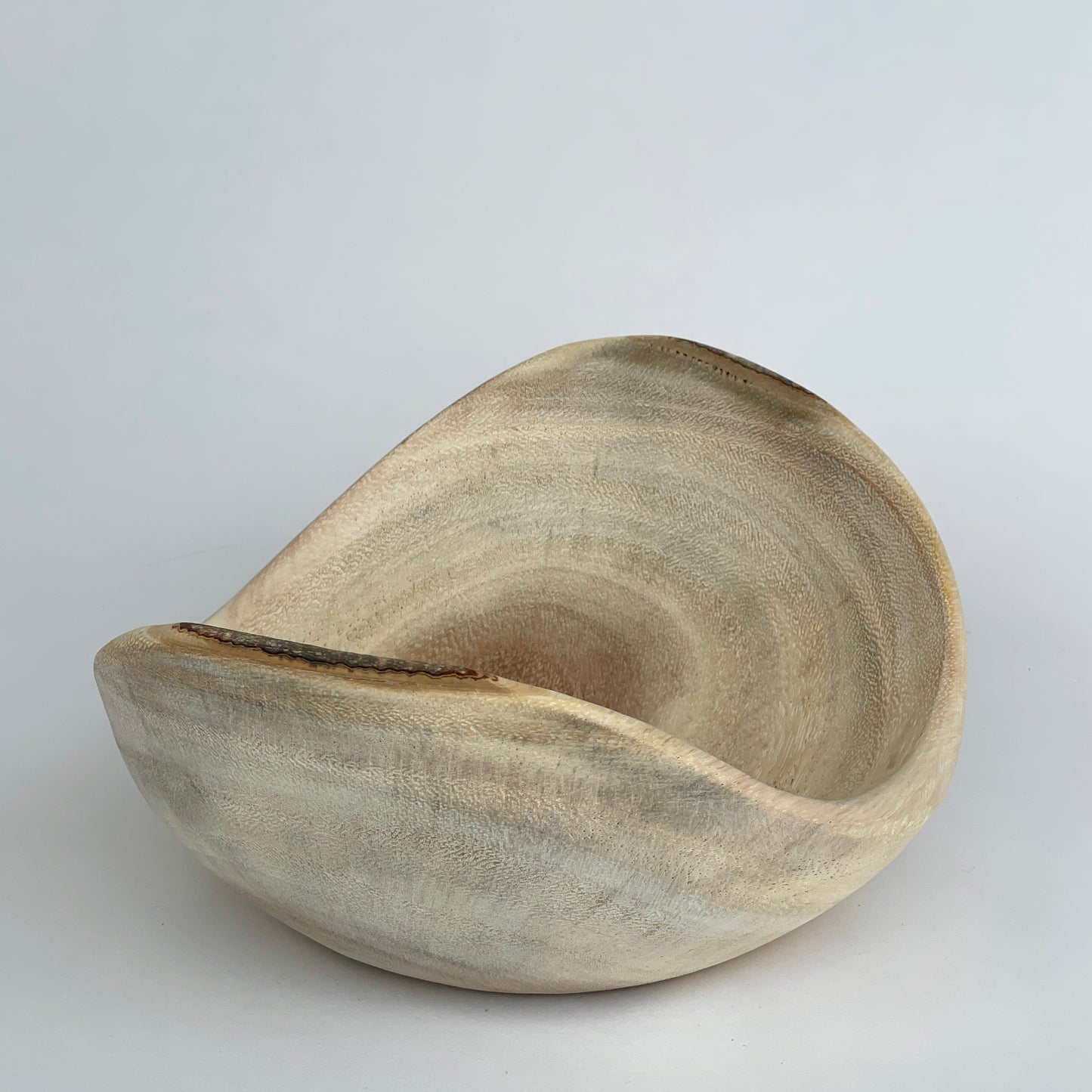 White Wood U-Shaped Dish