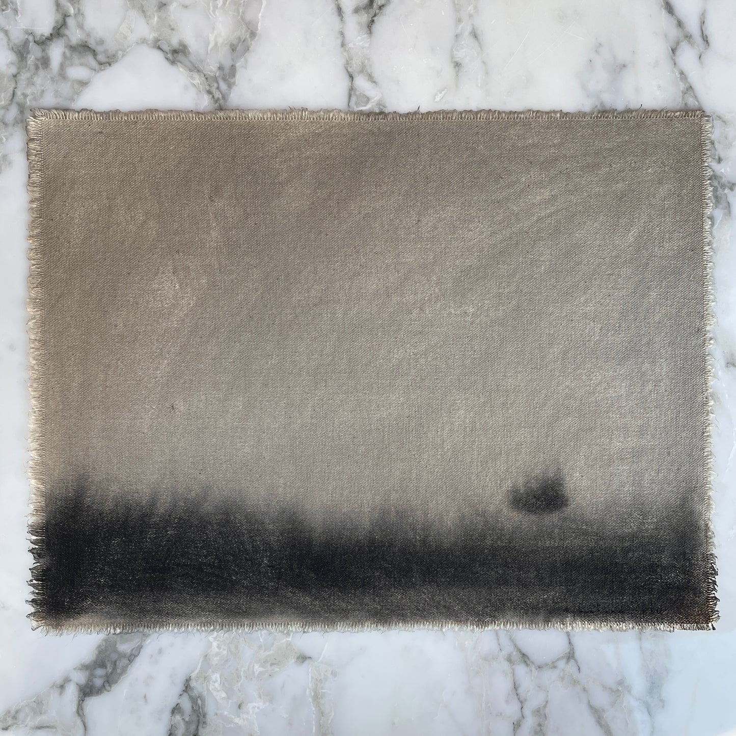 Watercolor on Raw Canvas Print