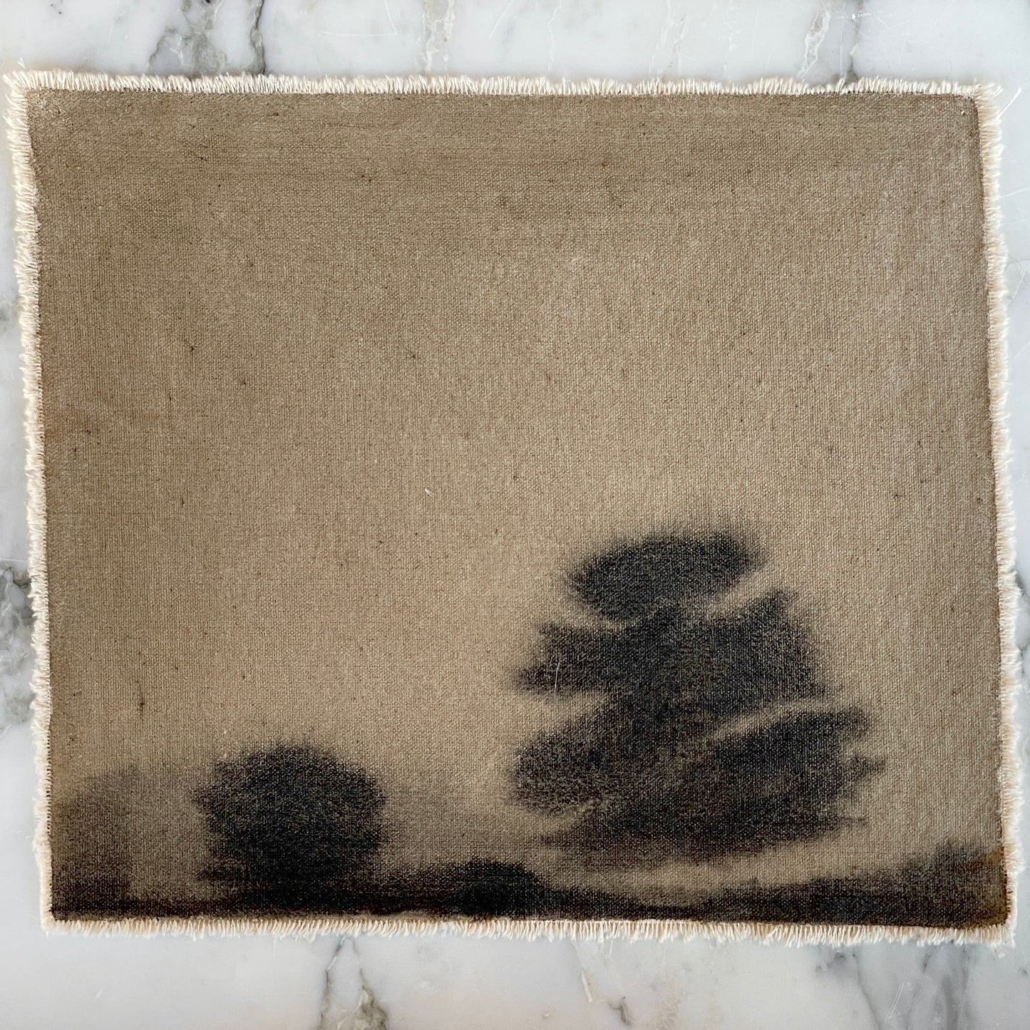 Watercolor on Raw Canvas Print