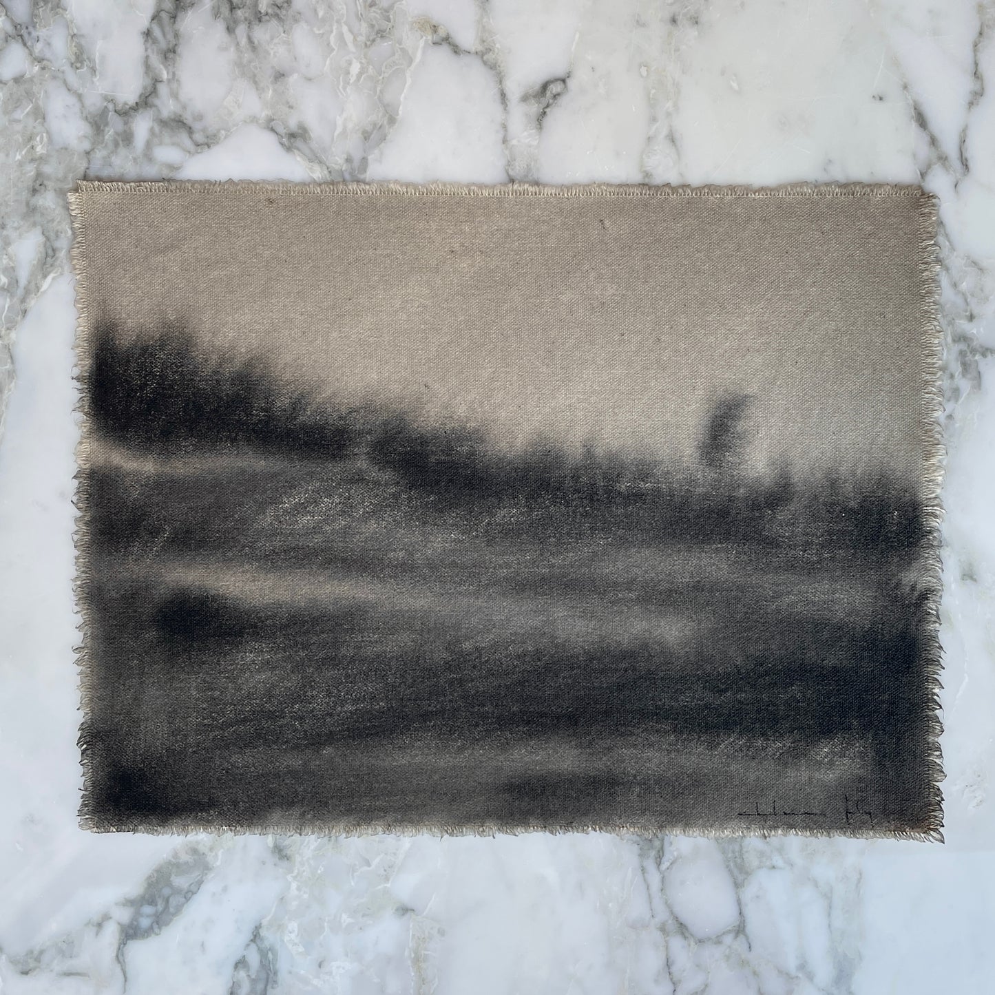 Watercolor on Raw Canvas Print