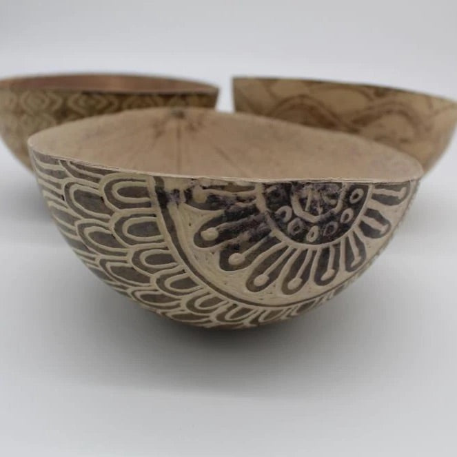 Hand-Carved Gourd Bowls